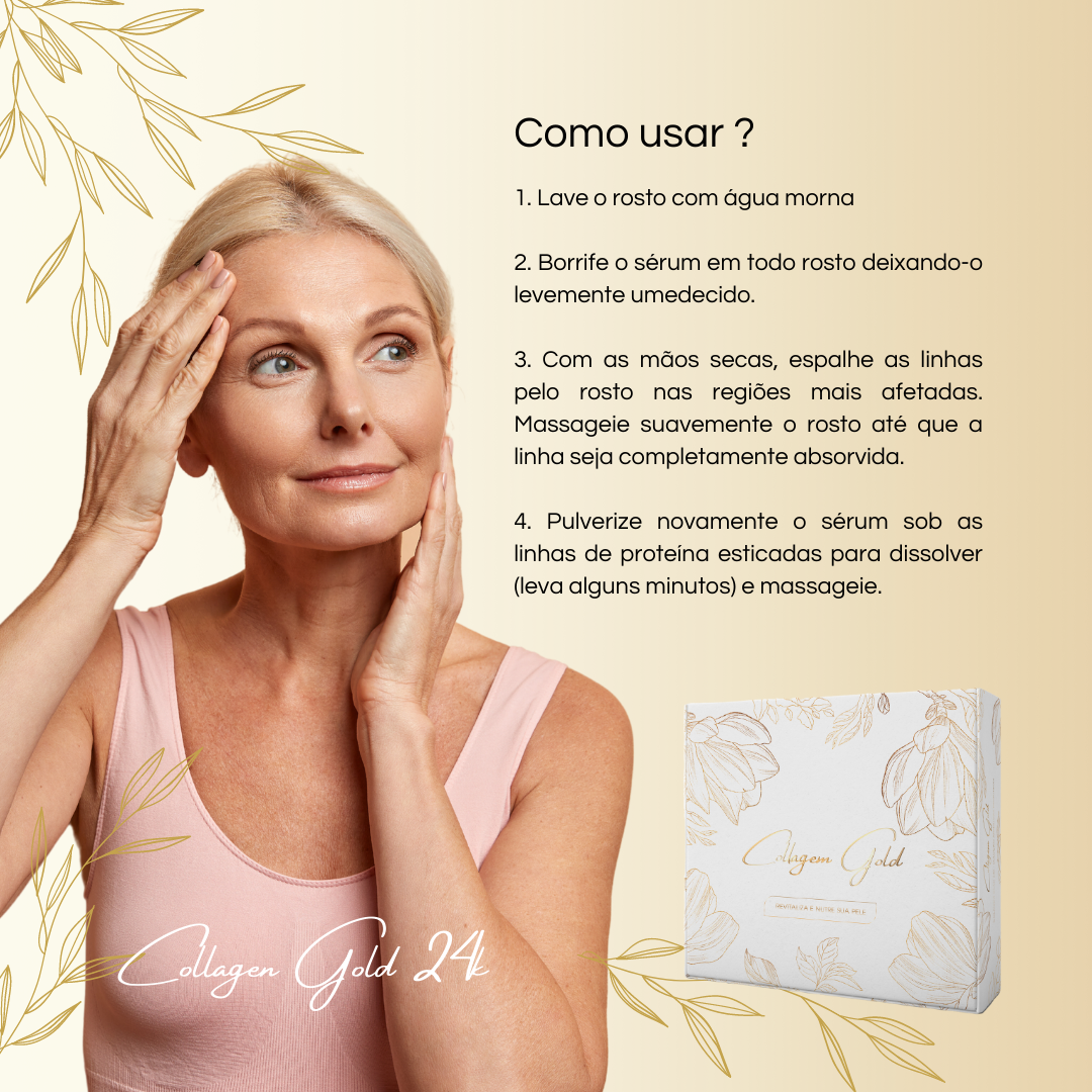 Fio Dourado de Colagénio 24K - Rejuvenescedor